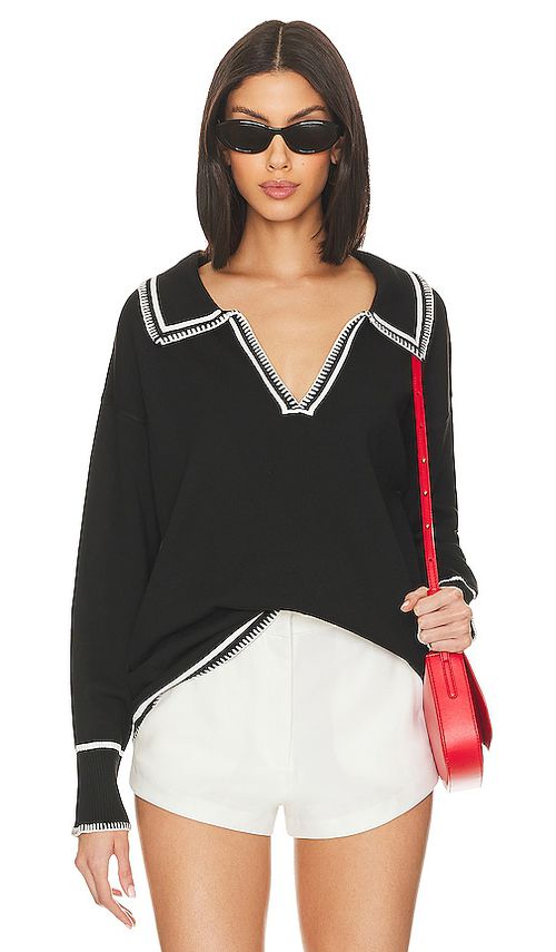 SNDYS PULLOVER MIT HOHEM KRAGEN UND AUSSCHNITT ARLINGTON in Black. Größe XS. Also in M
