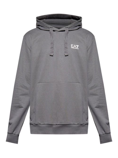 Logo-print hoodie - Grey