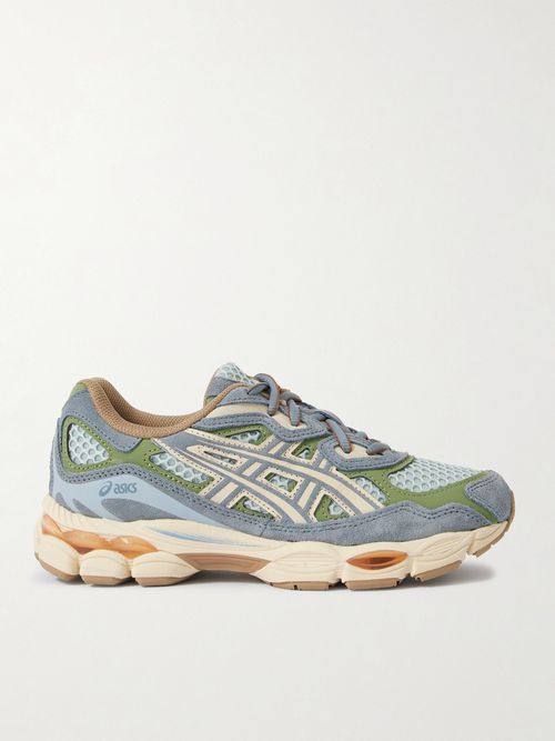 Gel-nyc Leather And Suede-trimmed Mesh Sneakers
