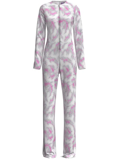 Vane Ghost-print flared jumpsuit - Grey
