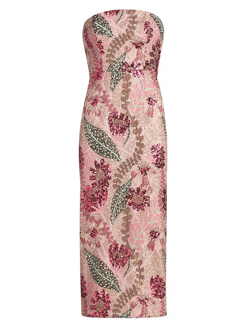 Women's Esmeralda Sequined Bandeau Midi-Dress