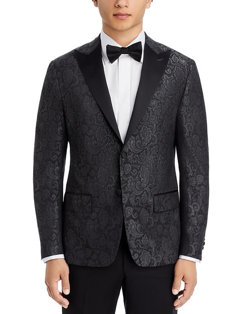Metallic Paisley Jacquard Modern Fit Dinner Jacket