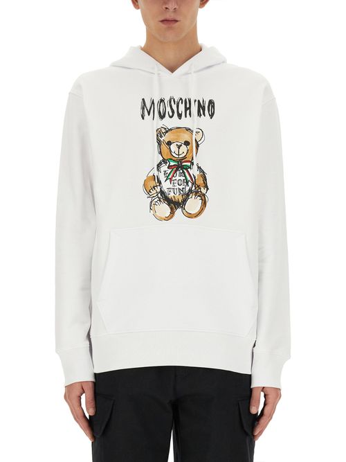 모스키노 남성 teddy print sweatshirt