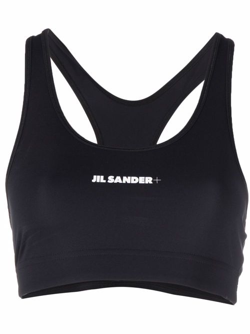 Logo-print sports bra - Black