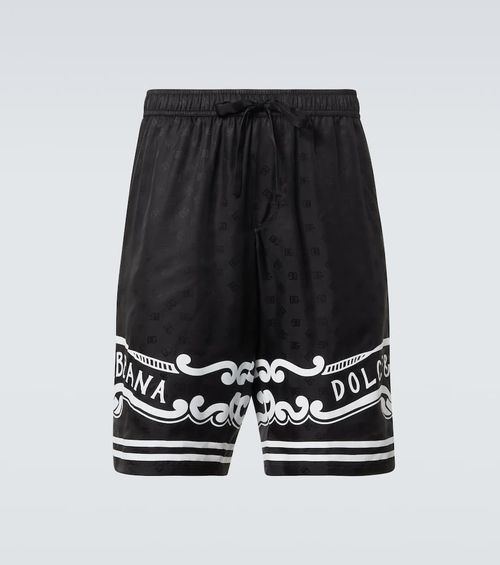 Paisley silk twill Bermuda shorts
