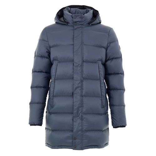 Nylon Quilted Down Jacket — Gray