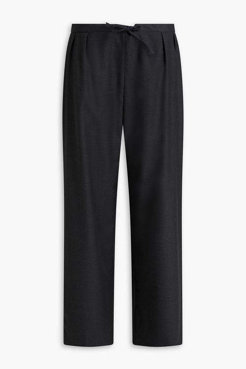 Cove pleated wool straight-leg pants - Gray - FR 42