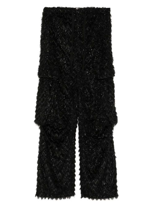 Fluffy Cargo pants - Black