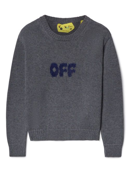 Arrow Chunky brushed-logo jumper - Grey