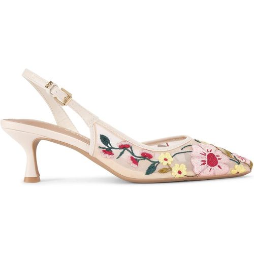 KG Kurt Geiger Womens Aria Low2 Heels - White Fabric