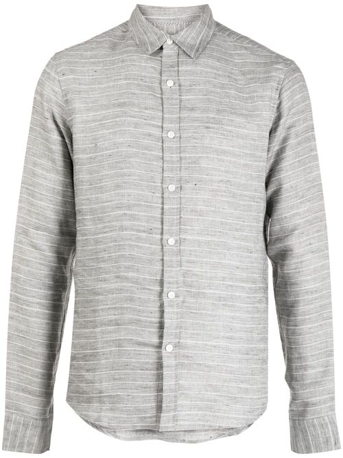 Horizontal-stripe print shirt - Grey