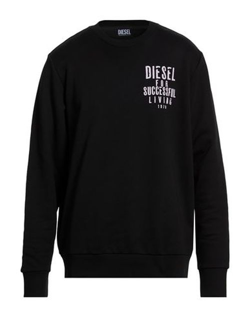 Man Sweatshirt Black Size S Cotton, Elastane