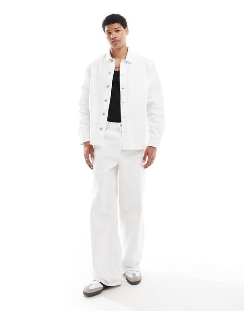 ASOS DESIGN super baggy jeans in white - part of a set