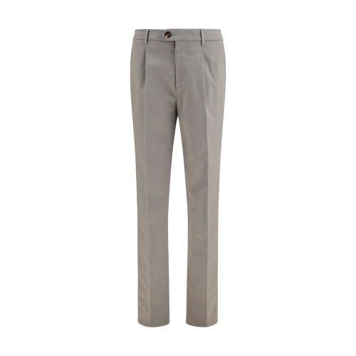 Cotton Blend Chino Pants — Gray