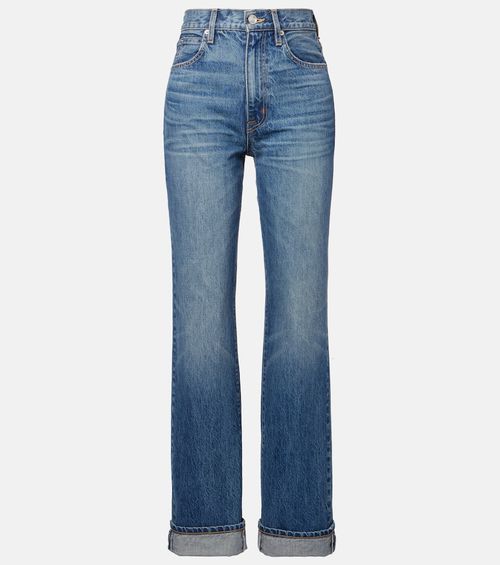 London Turn Up high-rise straight jeans