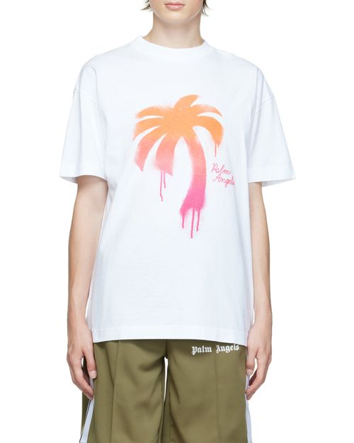 Palm Tree-print cotton T-shirt