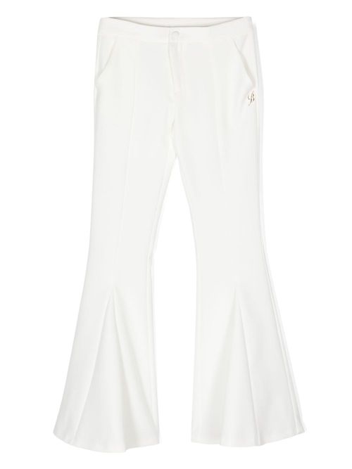 Tailored flared trousers - White