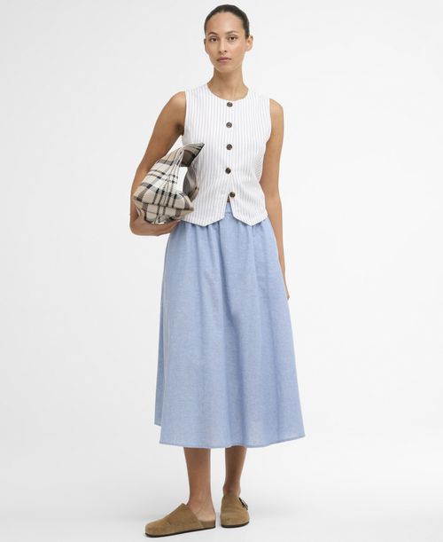 Women's Sutton Chambray Midi Skirt - Light Chambray