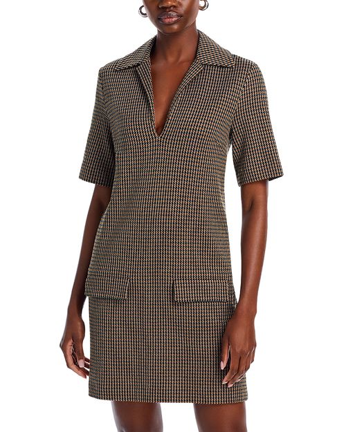 Lapel Collar Polo Dress
