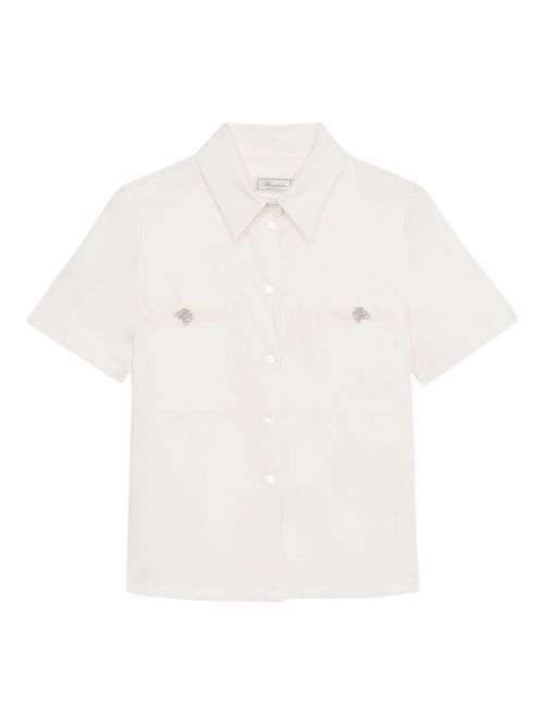 Short-sleeve button-up shirt - White