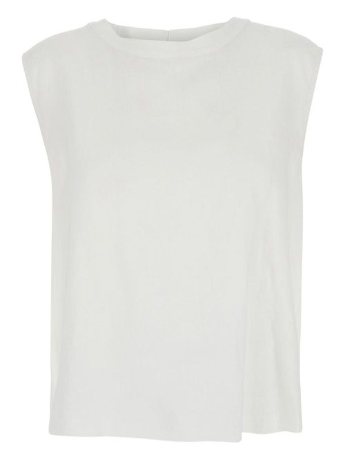 Momoni Sofia asymmetric-detail top - White
