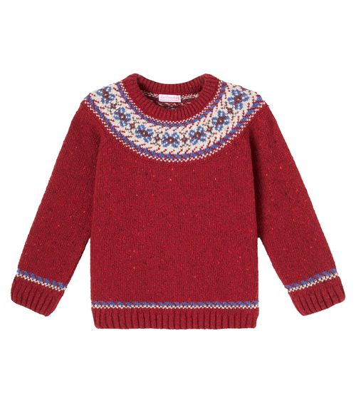 Intarsia wool-blend sweater