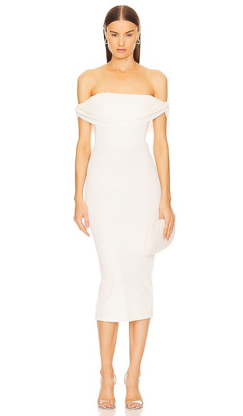 Michael Costello x REVOLVE Laurence Midi Dress in Ivory.  XS. Also in L, M