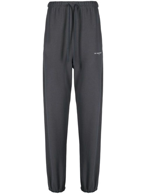 Logo-print cotton track pants - Grey
