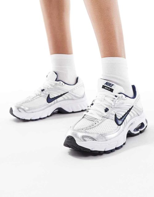 Air Max Moto 2K trainers in white and navy