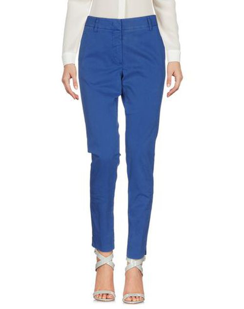 Rossopuro Woman Pants Blue Size 10 Cotton, Elastane