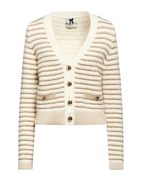 Woman Cardigan Cream Size 2 Viscose, Polyester, Polyamide, Metal, Polyurethane