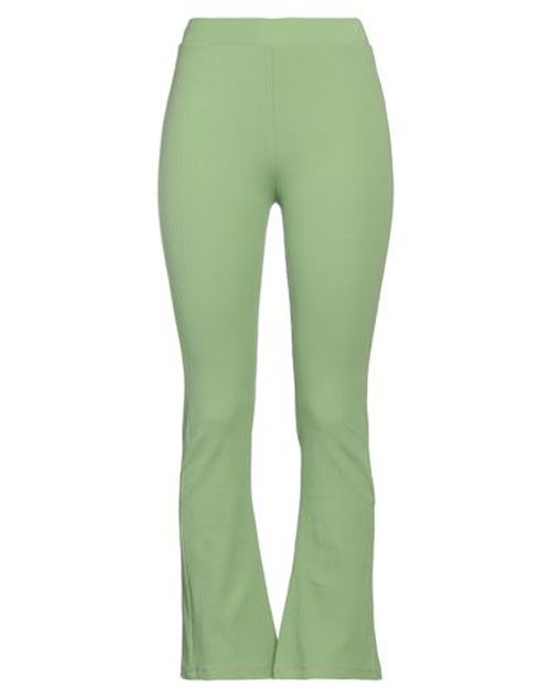 Woman Pants Light green Size S Cotton, Elastane