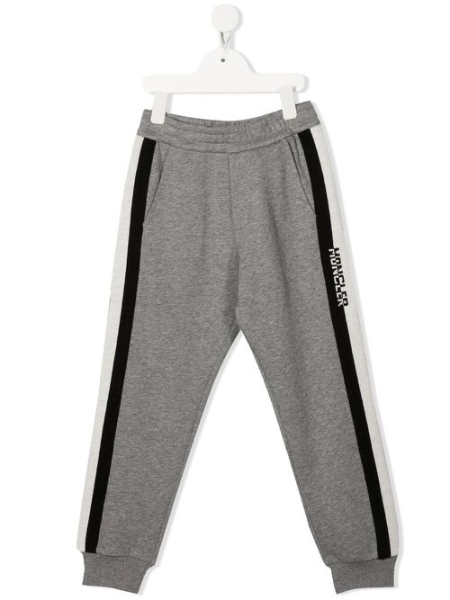 Logo intarsia-knit track pants - Grey