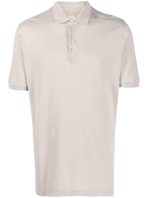 Cotton Polo Shirt — Beige