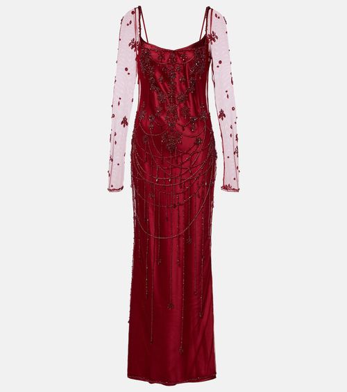 Chandelier embellished tulle gown