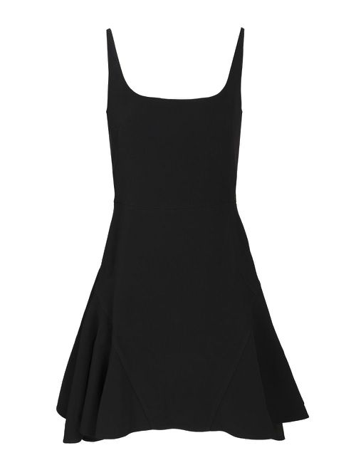 Mini Fluted Dress Dresses Black