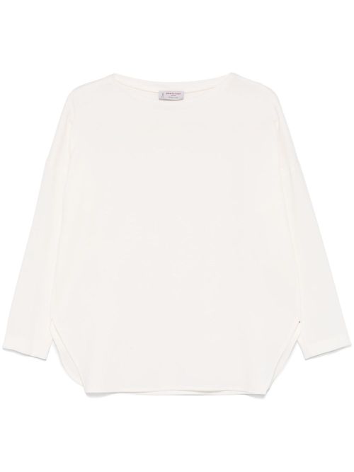Crepe-texture blouse - White