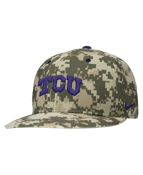 Men's Digital Camo Tcu Horned Frogs On-Field Baseball Performance Fitted Hat - Camo