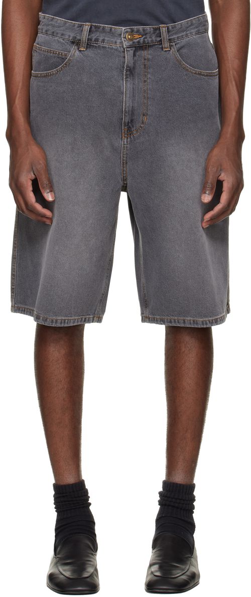 Gray Bermuda Denim Shorts
