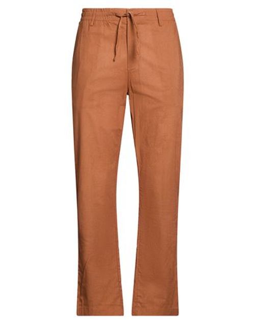 Man Pants Brown Size L Cotton, Linen