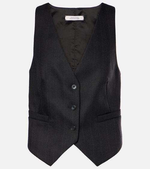 Modern Sophistication pinstripe wool vest