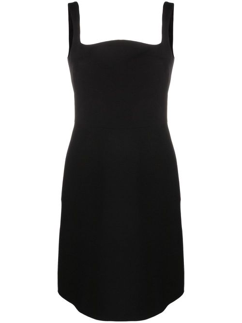 Curved sleeveless dress - Black