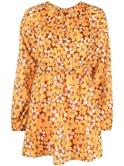 Li Reni floral print dress - Orange