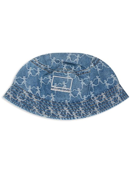 Jacquard denim hat - Blue