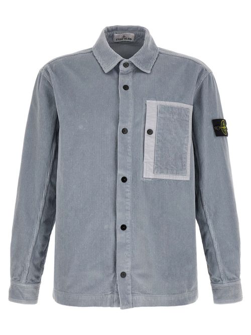 Grey Logo Corduroy Overshirt