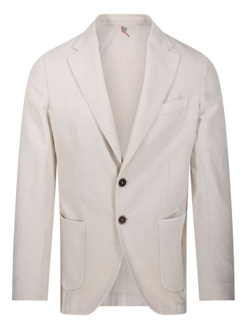 Santaniello linen-blend blazer - Neutrals