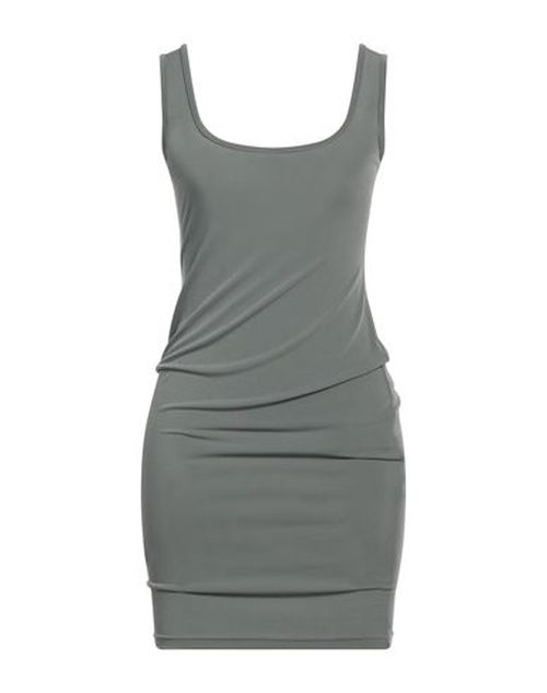 Woman Mini dress Military green Size L Viscose, Polyester, Elastane