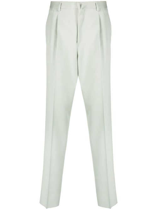 Pressed-crease tailored trousers - Green