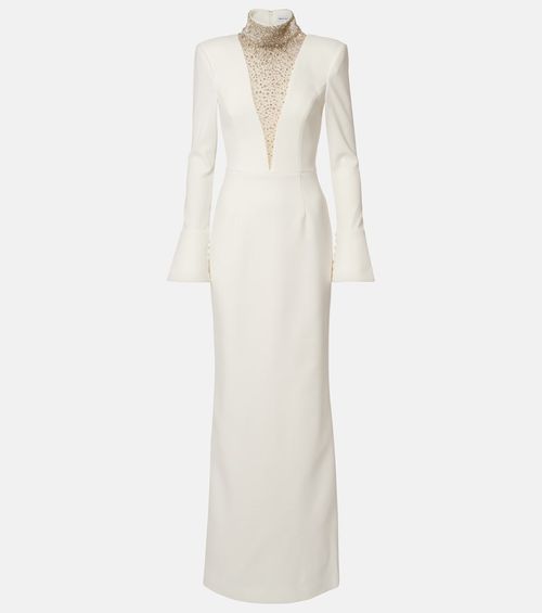 Bridal Melva embellished crêpe gown
