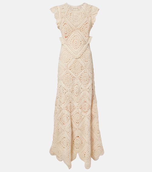 Annalisa crochet cotton maxi dress